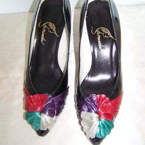 SAMANTHA BLACK RED GREEN GRAY PURPLE PUMPS